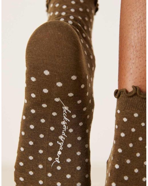 Becksöndergaard Brown Frill Ankle Socks