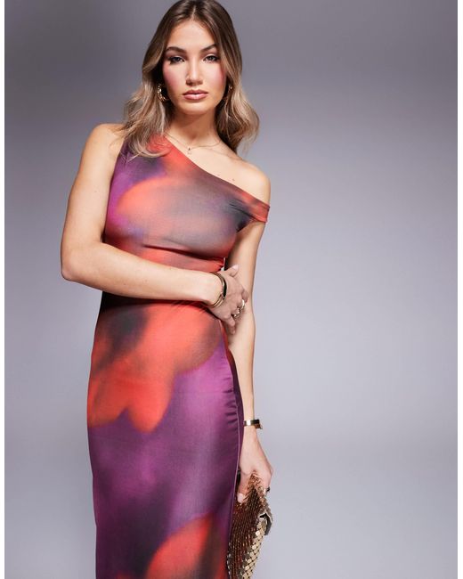 Missy Empire Red Double Laye Slinky Off Shoulder Maxi Dress