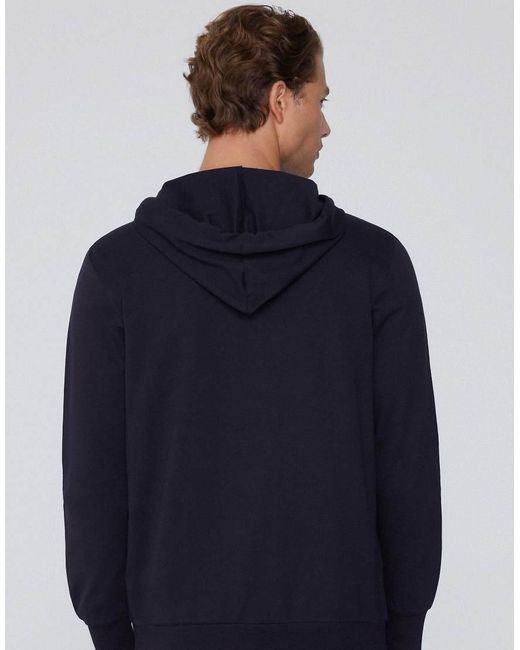 Tezenis Blue Long-Sleeved Zip-Up Hoodie for men