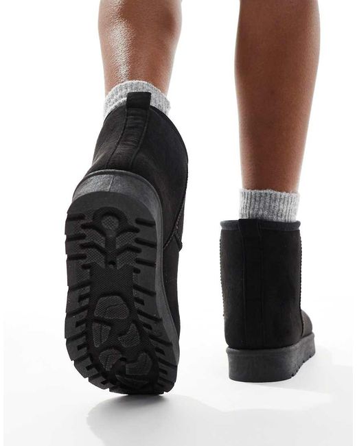 SEQWL Black Cosy Ankle Boots