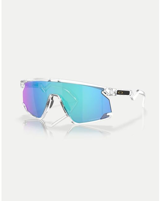Oakley Blue Bxtr Shield Sunglasses With Mirrored Lens
