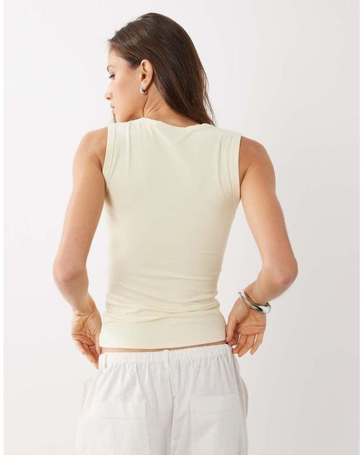 Cotton On Natural Crossover V Neck Tank