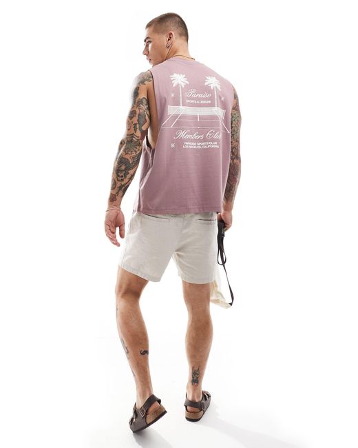 ASOS Pink Relaxed Tank Vest for men