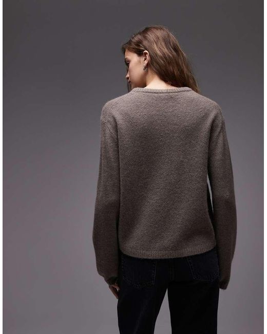 & Other Stories Gray Supersoft Alpaca Wool Blend Sweater With Wide Sleeves