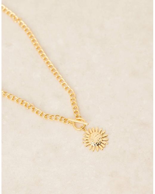 Orelia Ketting Met Gesmolten Zon En T-Bar in het Natural