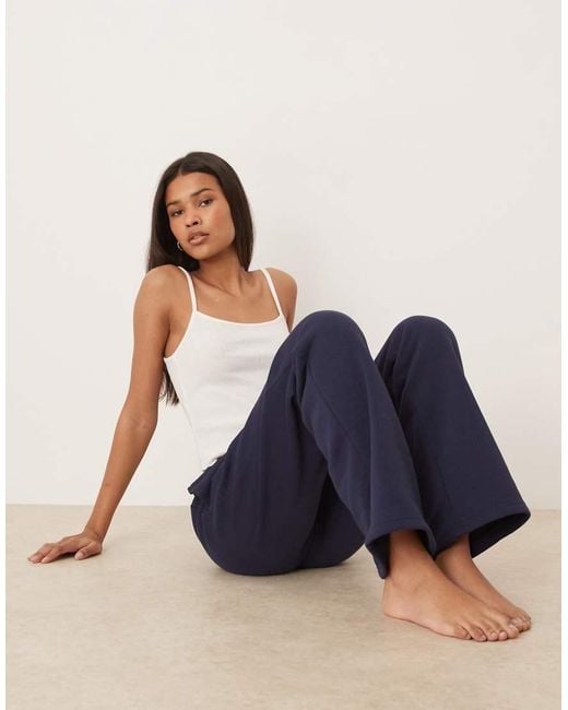 Gina Tricot Blue Loose Fit Straight Leg joggers