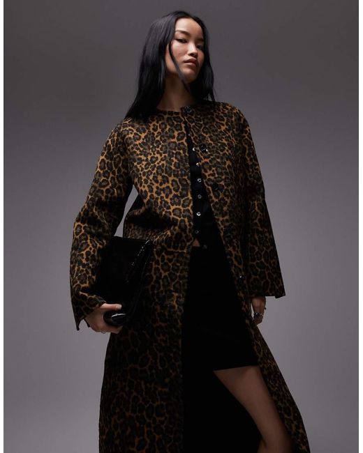ARKET Black Double Wool Collarless Maxi Coat