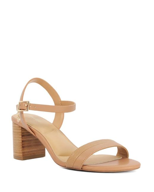 Dune Natural Jaycie Block Heeled Sandals
