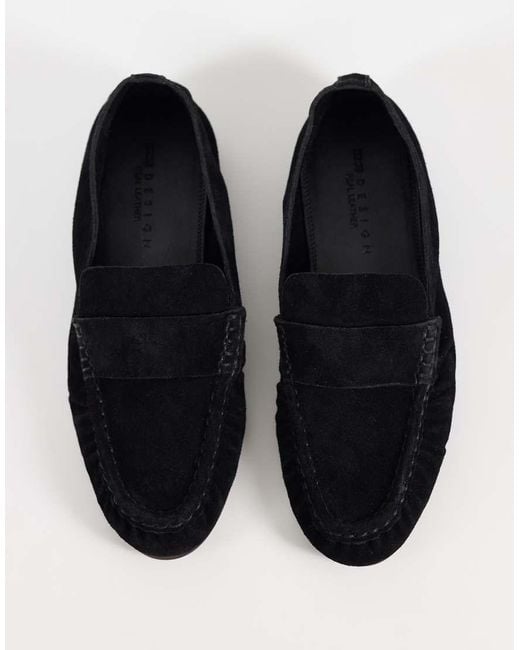 ASOS Black Marlowe Softie Ruched Loafers