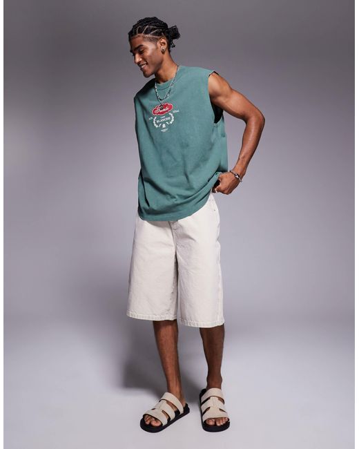 ASOS – oversize-tanktop in Blue für Herren