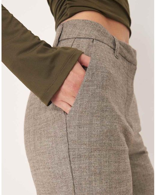 Pantalones De Sastre De Corte Acampanado Ajustado Con Patrón De De Asos Design Tall ASOS de color Natural