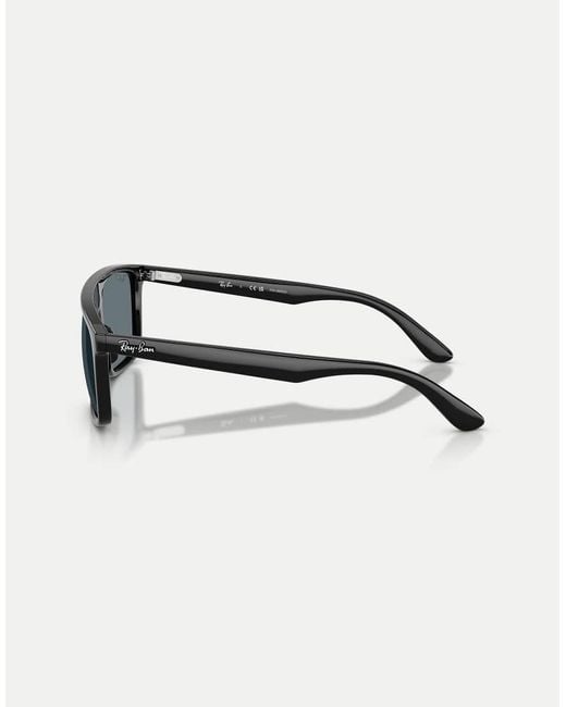 Occhiali Da Sole Neri Con Lenti Blu Polarizzate di Ray-Ban in Blue