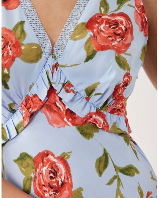 Wednesday's Girl White Plunge Front Floral Print Dress