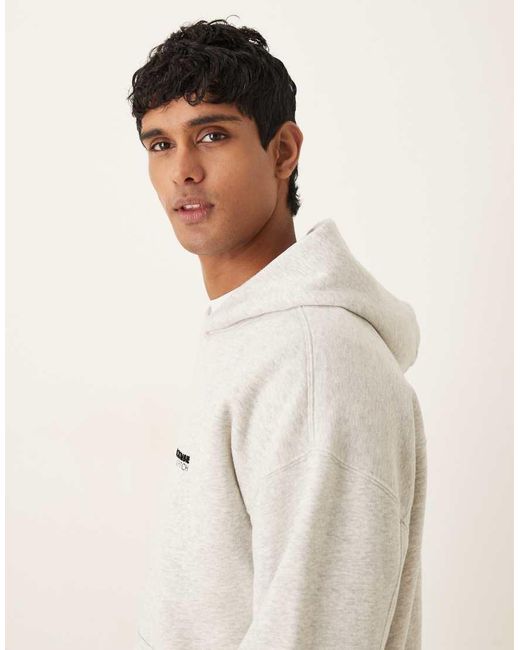 Abercrombie & Fitch White Logo Detail Hoodie for men