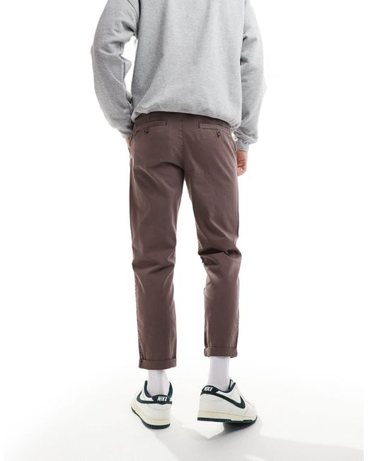 ASOS Gray Classic Rigid Washed Chino for men