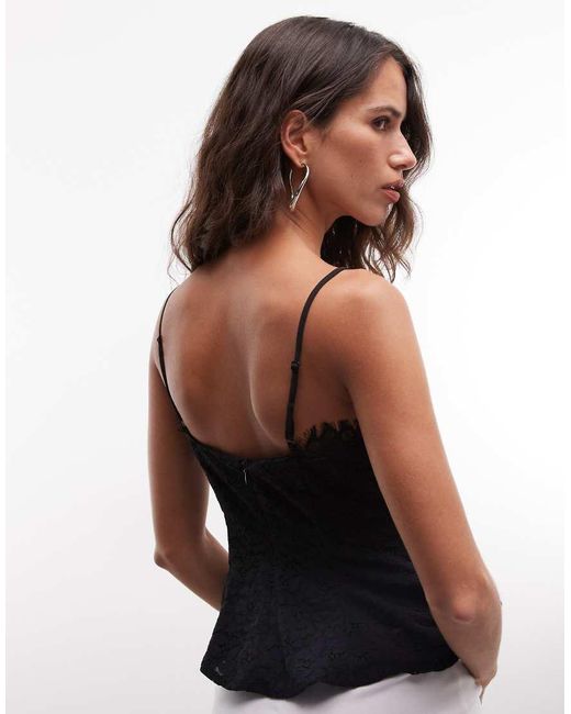 AFRM Black Ari Lace Structed Cami Top