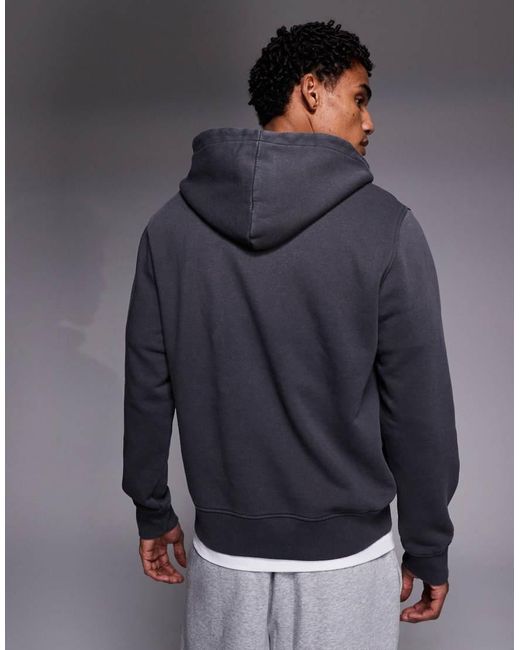 ADPT Blue Oversized Quarter Zip Hoodie for men