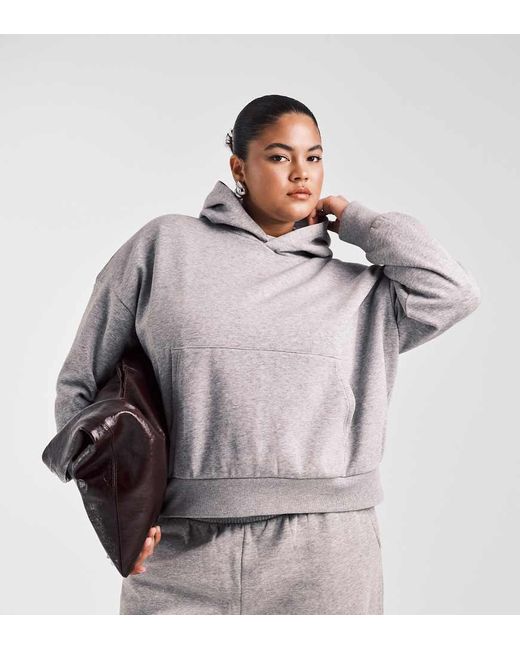 Sudadera Gris Jaspeado Extragrande Con Capucha E Interior Afelpado De Asos Design Curve ASOS de color Gray