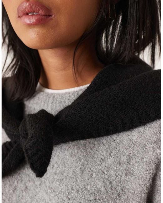 ASOS Black Knitted Triangle Scarf