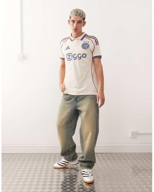 Adidas Originals Natural Adidas Football Ajax 25/26 Third Jersey for men