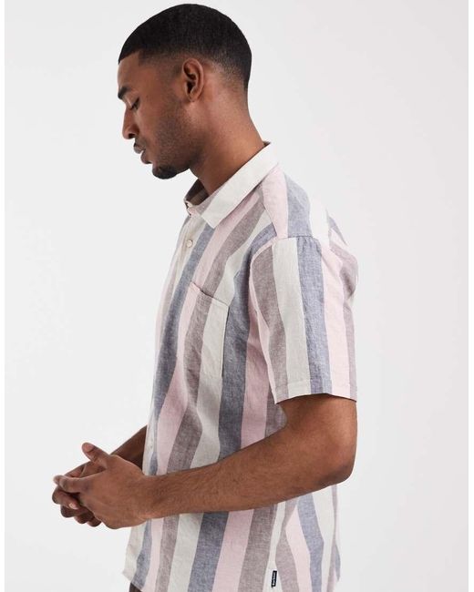 Barbour White Portwell Short Sleeve Summer Stripe Shirt for men