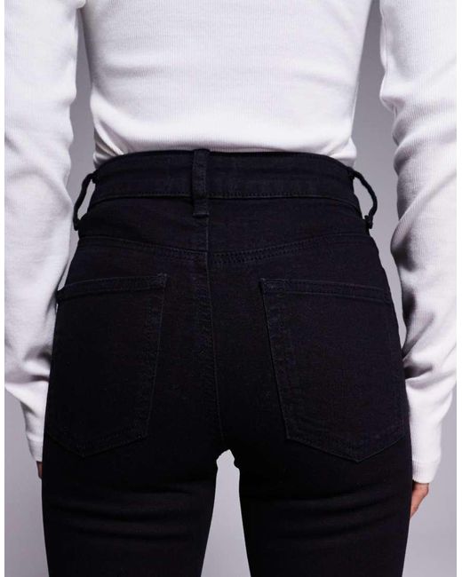Vaqueros Negros De Corte Pitillo De Asos Design Petite ASOS de color Black