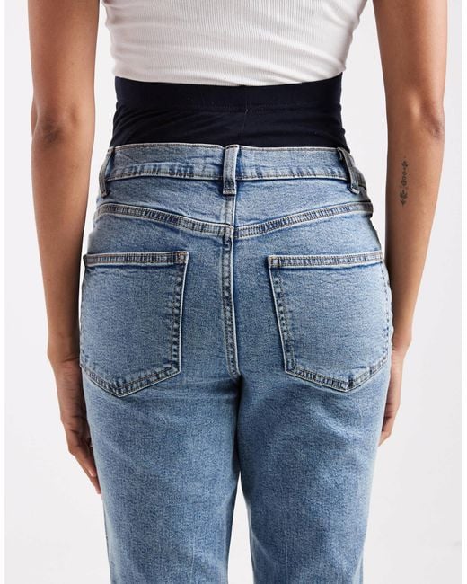 ASOS Blue Asos Design Maternity Slim Fit Comfort Jeans