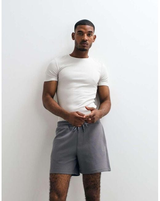 Hollister Gray Shorter Jersey Shorts for men