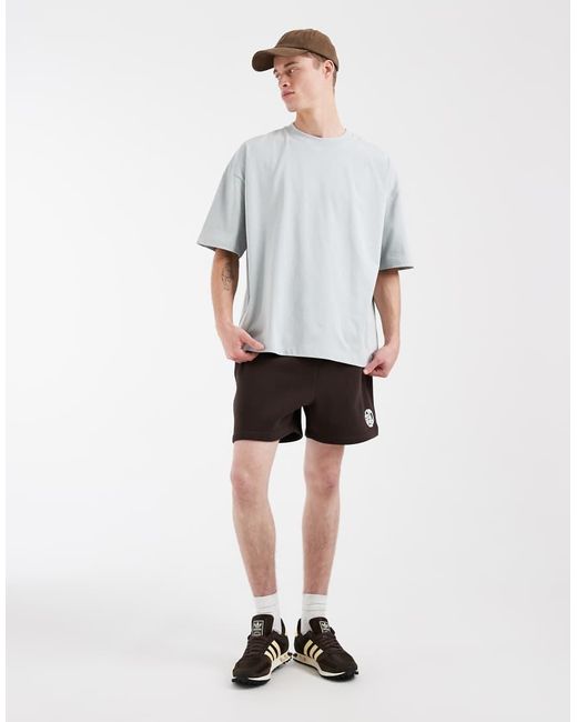 ASOS Gray Heavyweight Oversized Boxy Drop Shoulder T-shirt for men