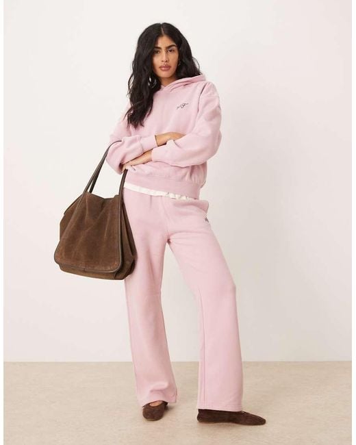 Abercrombie & Fitch Pink Chest Logo Hoodie Co-Ord
