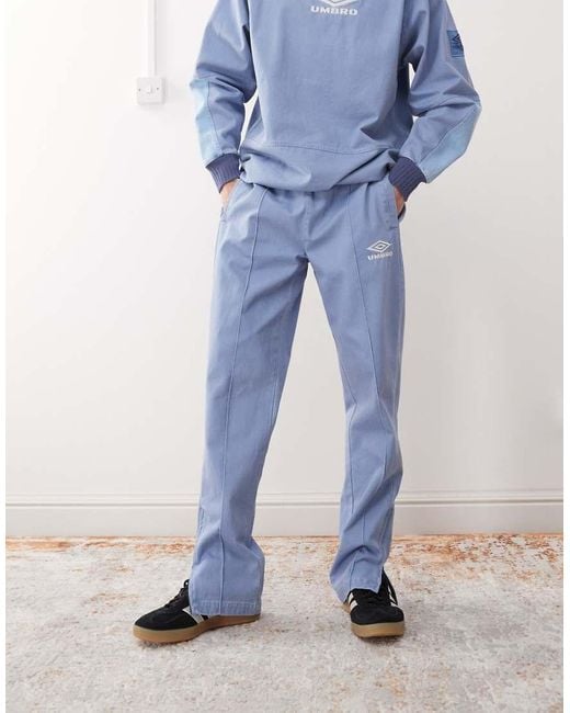 Umbro Blue Drill Embroidered Logo Pants for men