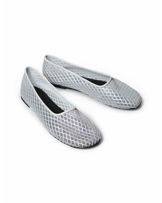 Calvin Klein Gray Ballerina Mesh Flats