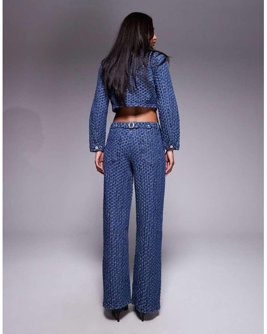 Liquor N Poker Blue Mid Rise baggy Jeans Co-ord