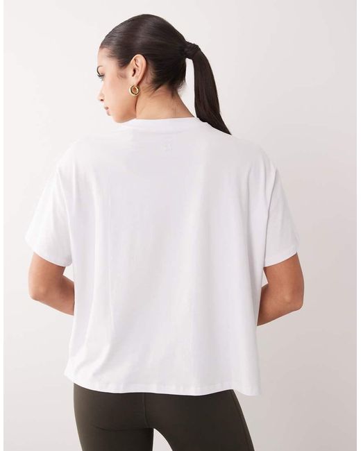 4505 White Modal Blend Ultra Soft Boxy Performance T-Shirt