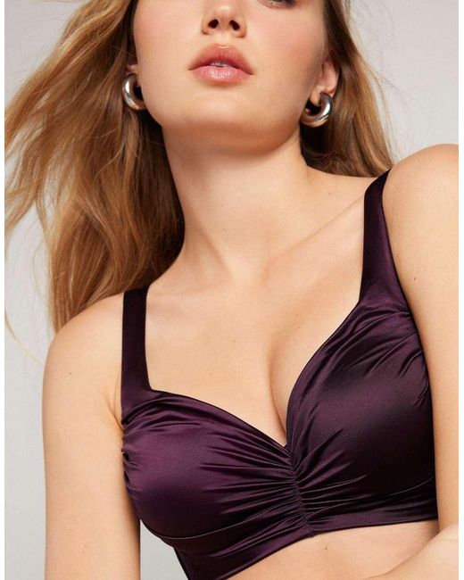 Tezenis Purple Shiny Glam Bikini Top