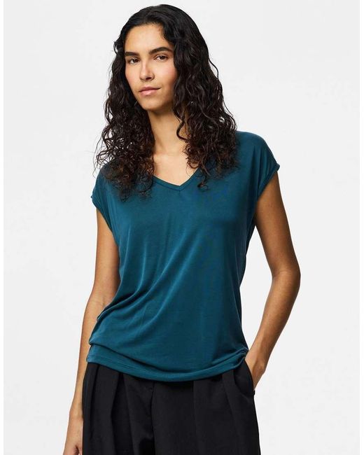 Pieces Blue T-Shirt