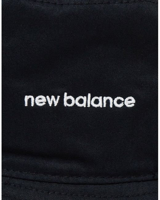 New Balance Blue Linear Logo Bucket Hat