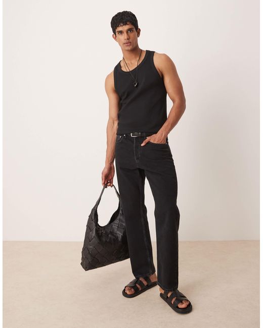 Mango – trägershirt in Black für Herren