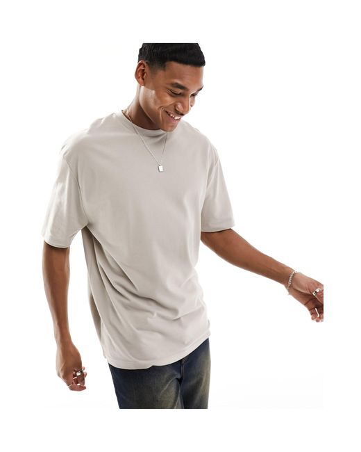 ASOS White Oversized Pique T-shirt for men