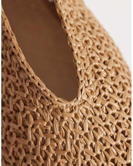 SEQWL Wide Fit White Woven Ballet Flats