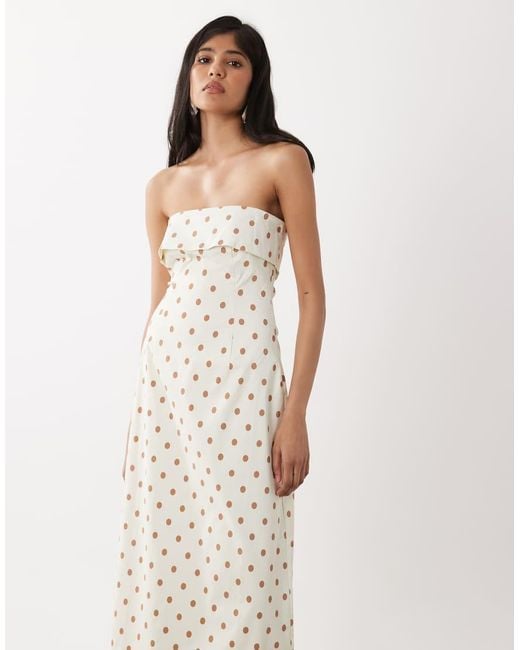 WeWoreWhat White Strapless Foldover Midaxi Dress