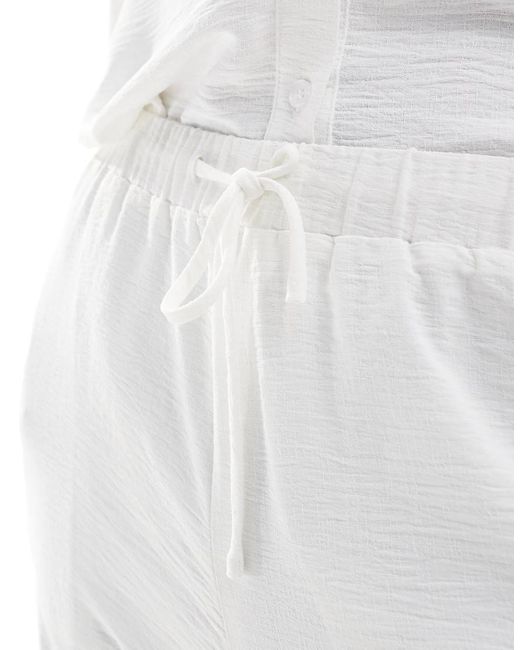 Pantalones Playeros Blancos Holgados Vanora De (Parte De Un Conjunto) The Frolic de color White