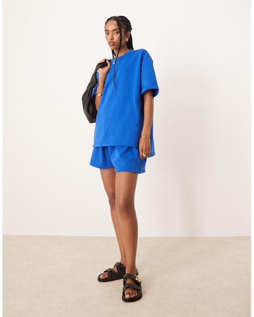 ASOS Blue Sweatshirt Fabric T-shirt