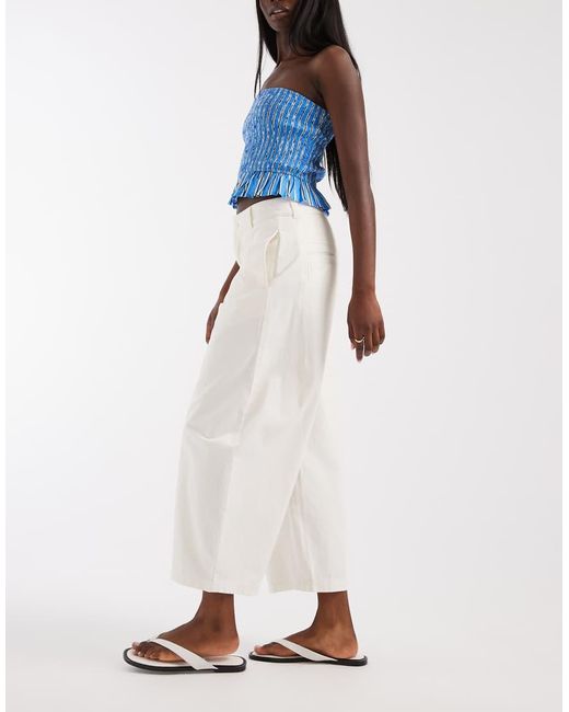 Free People White Laydown Chino