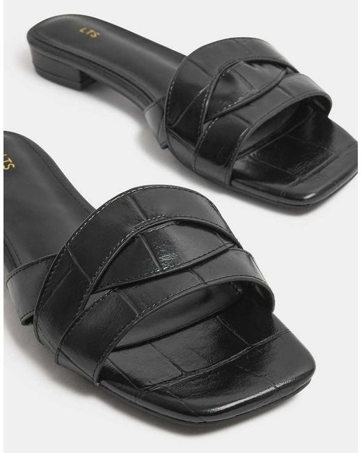 Long Tall Sally Brown Twisted Block Mule Sandals