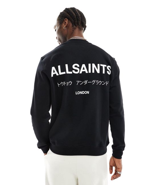 AllSaints Black Underground Sweatshirt for men