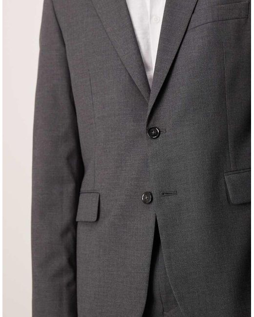 Americana De Traje De Corte Slim De (Parte De Un Conjunto) Mango de hombre de color Gray