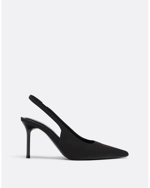 Stradivarius White Basic Slingback Heels