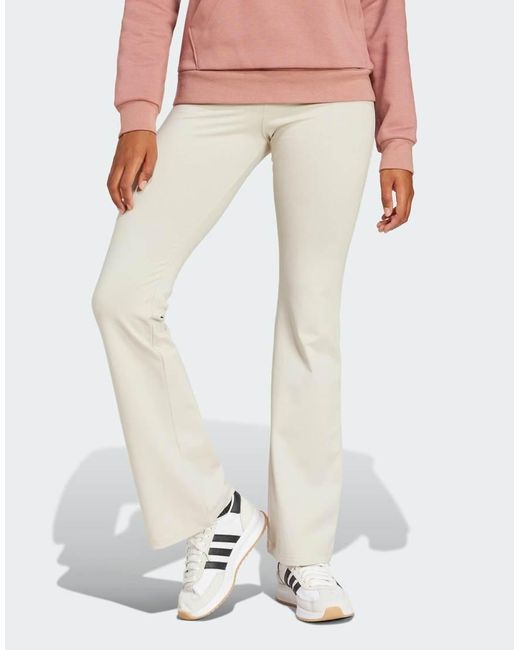 Adidas Originals White Essentials Small Logo Flared Leggings