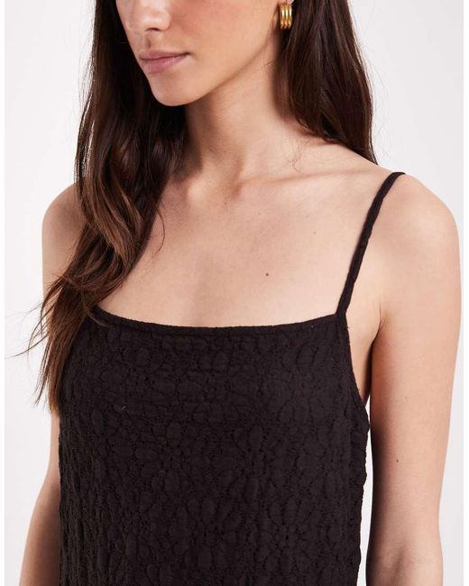 ASOS Black Lace Cami Slip Dress